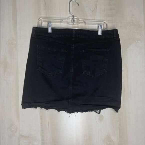 Rewash black distressed mini skirt, size 13‎ - Picture 13 of 14